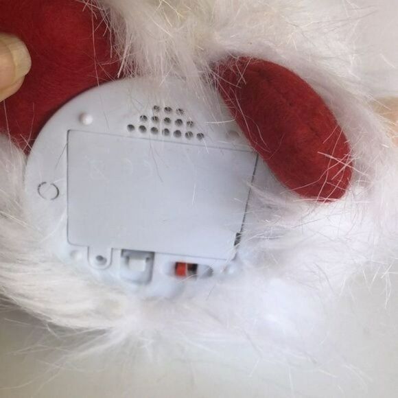 NIB Valentines Day Light Up Gnome Plush Red Sequin Hat Striped Arms - Picture 6 of 6